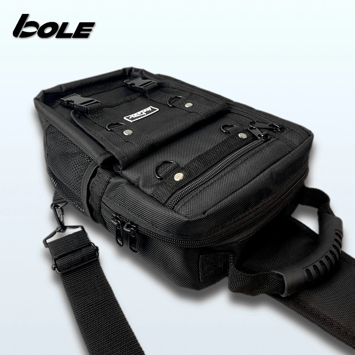 BOLE Chest Hang Tool Bag Single Shoulder Bag 1680D Oxford Cloth Backpack Multi-Functional Hard Man Style Preferred Satchel