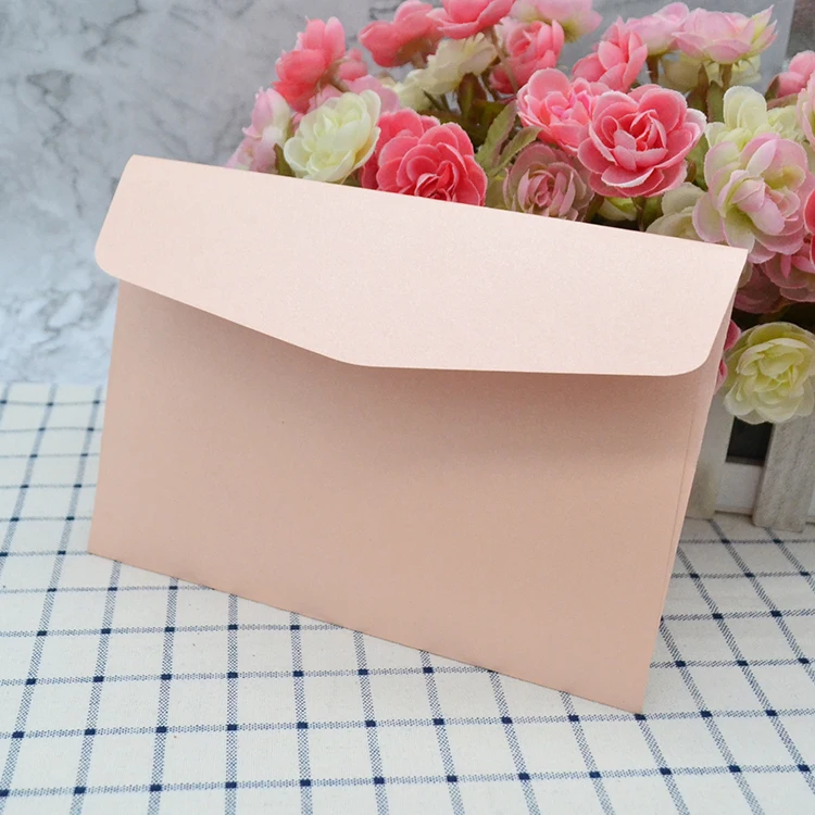old pink pearl 50 шт свадебные приглашения конверт лазерная резка бумаги прямоугольник Карманный конверт - Цвет: old pink pearl