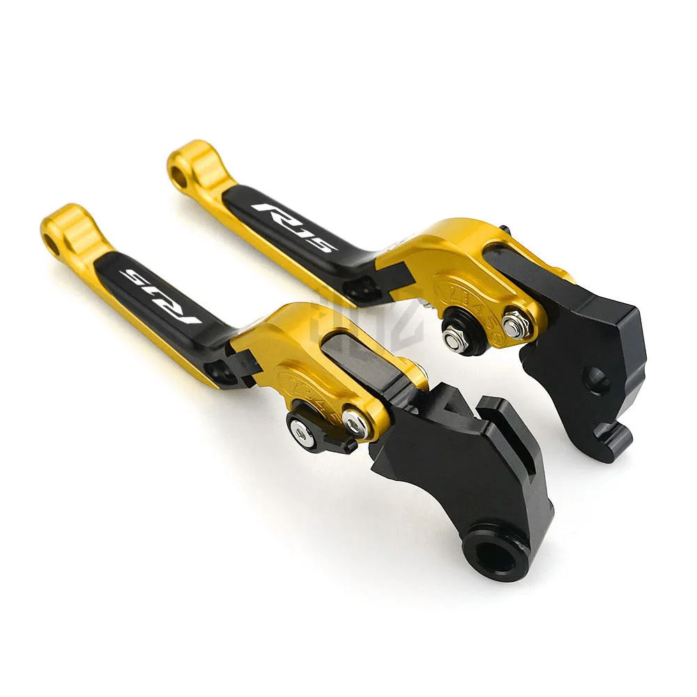 2pcs Motorcycle Brake Handle Lever CNC Aluminum Clutch Brake Levers Modified for YAMAHA YZF R15 V3 2013