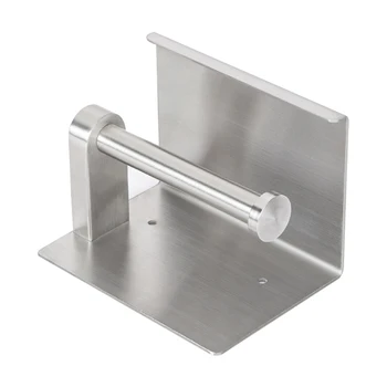 

Kitchen Roll Holder Stainless Steel Bathroom Durable Wall Mounted With Shelf Phone Paper Home Organizer Storage Toilet