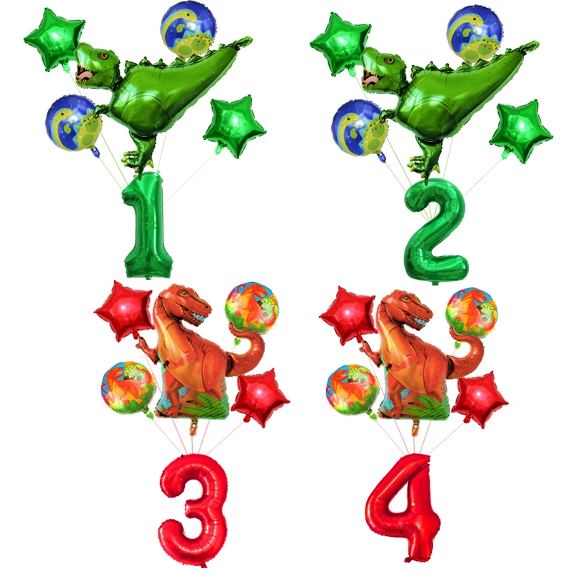 Фольгированные воздушные шары в виде динозавров для вечерние ринки честь Дня