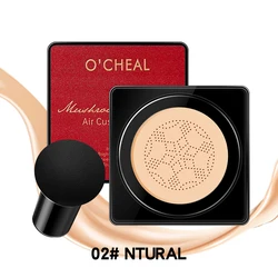 OCHEAL Mushroom Head BB Cream: Flawless Finish Foundation and Concealer Compact (02 Natural Red)