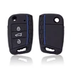 Xinyuexin Car Key Cover Silicone Case Fit for VW Golf 7 MK7 3Buttons Flip Folding Remote Key Case Fob Cover ► Photo 2/6