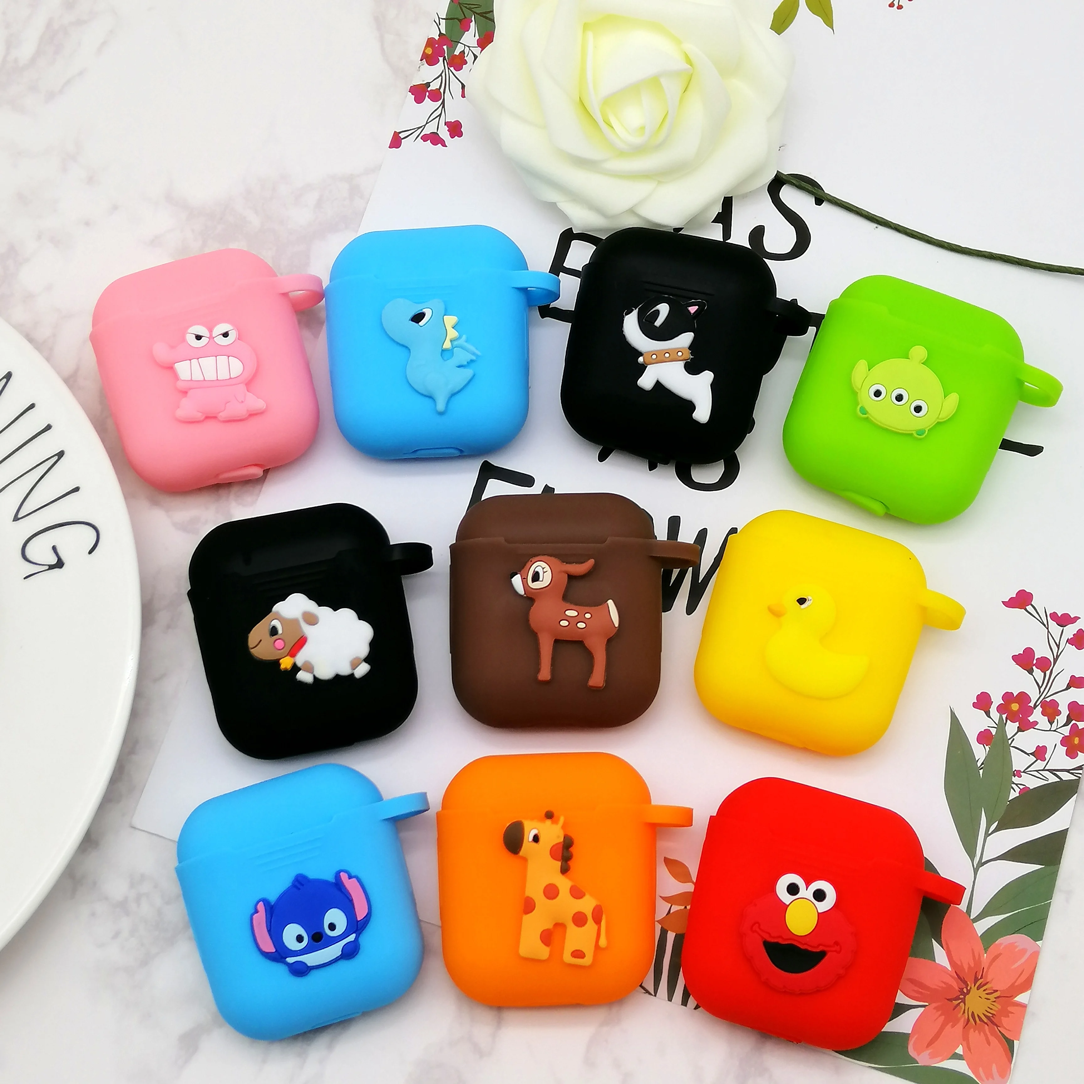 

Cartoon Wireless Earphone Case For Apple AirPods 2 Silicone Charging Headphones Cases For Airpods Protective Cover