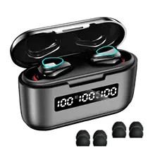 Bluetooth earphones G40 Bluetooth 5 1 TWS Power Display Sport Headsets Earphones with Charging Cable mobile Phone earphones
