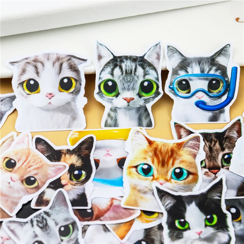 

30Pcs/set Cartoon cat Sticker DIY Craft Scrapbooking Album Junk daily Planner Decorative Stickers Planner Diary Decorative