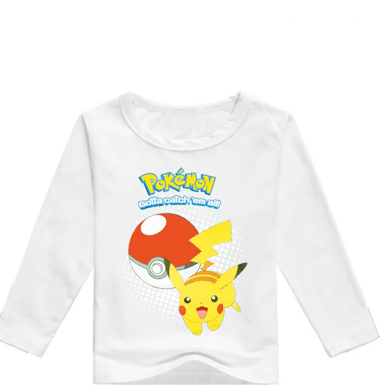 Новая футболка с покемонами для детей от 2 до 16 лет Детские футболки изображением