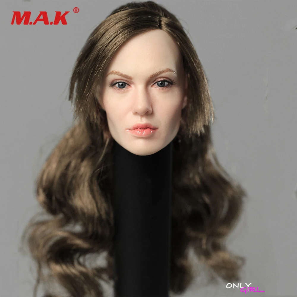 

1/6 Angelina Jolie Head Carving For 12 Inch Action figure Model Female Figure ccessories In Stock 3 Styles Yellow Hair