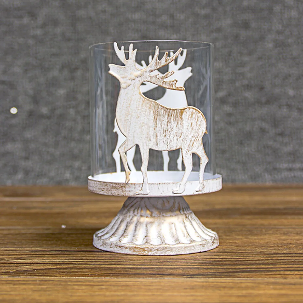 Веселый Рождественский Подсвечник Подсвечники Tealight Рождественская свеча подставка рождественские украшения для дома год navidad