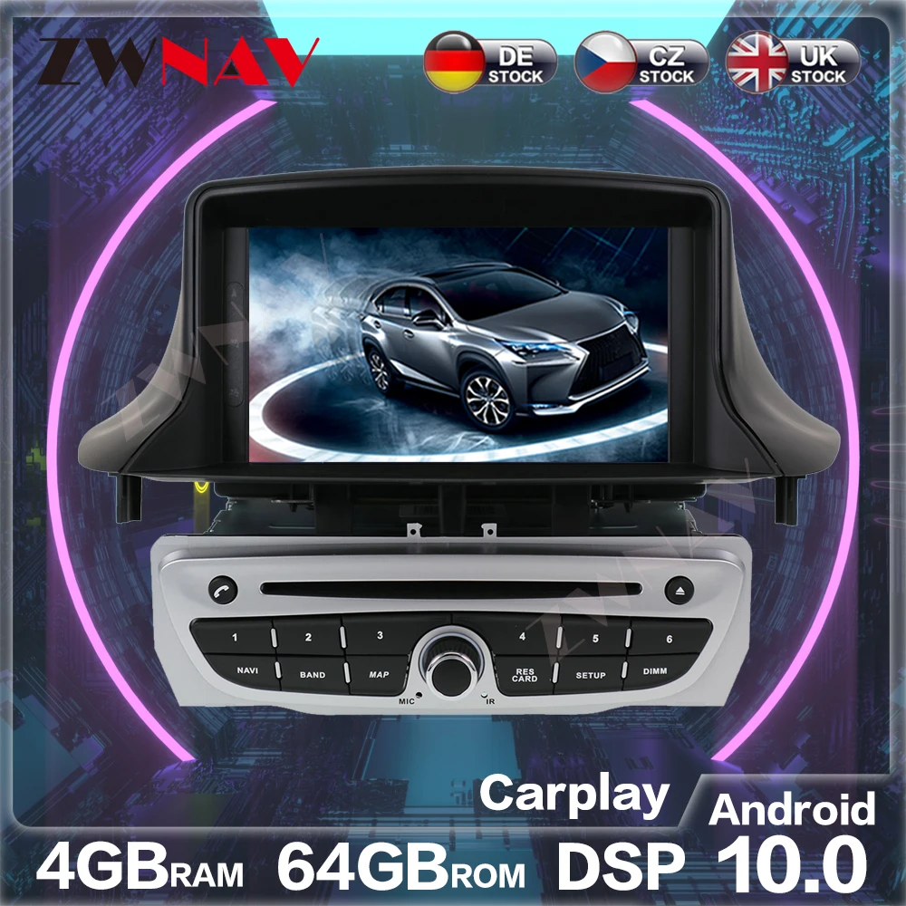 

Android 10.0 Car Stereo Multimedia Player GPS Glonass Navigation for Renault Megane 3 Fluence 2009-2015 Video Radio BT head unit