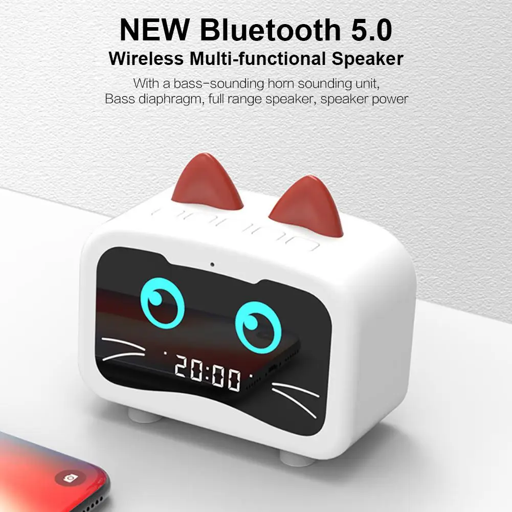 M1 мультипликационный Многофункциональный Bluetooth 5,0 динамик беспроводной мини-динамик портативный инновационный громкоговоритель поддержка будильника TF карта USB