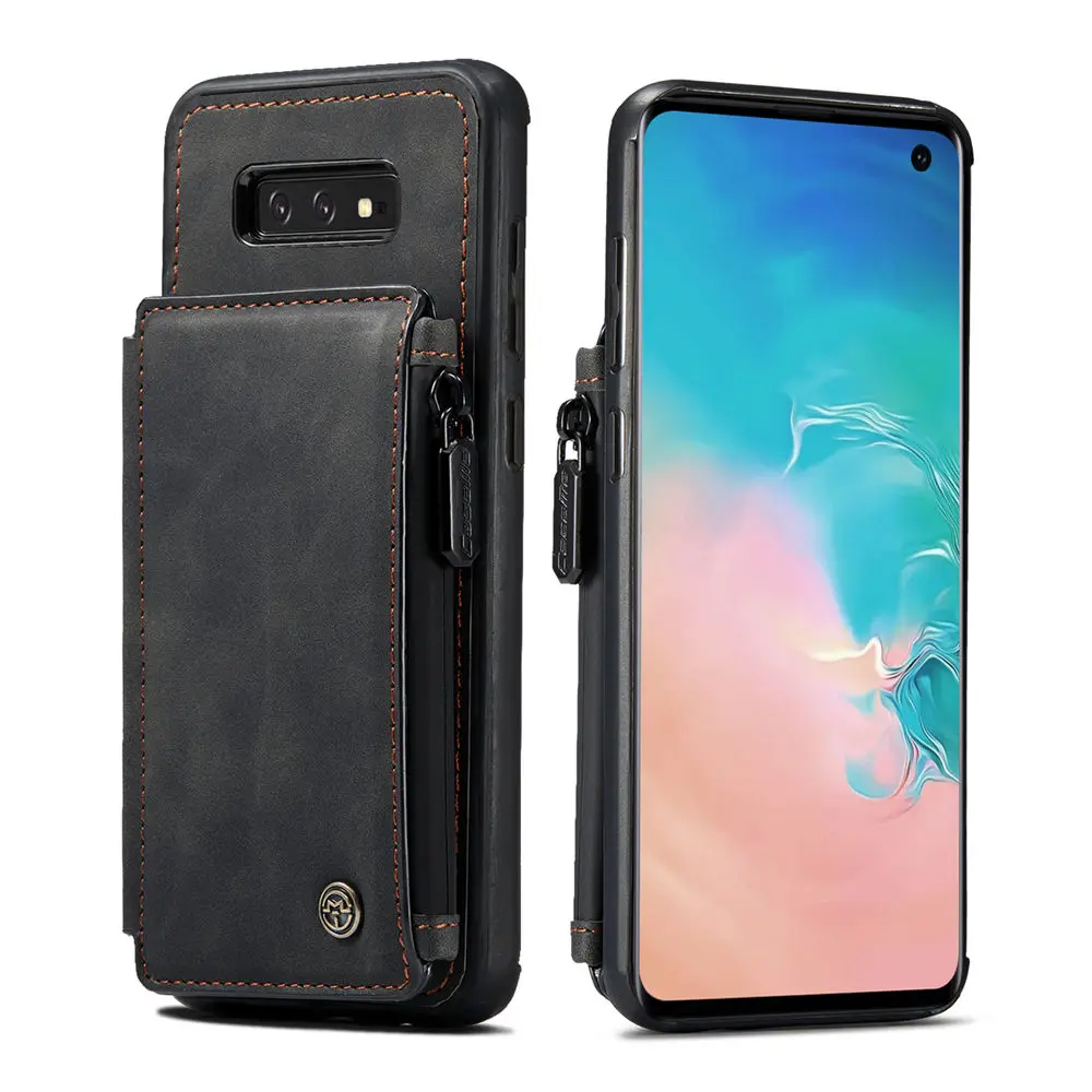 

Case For Samsung Galaxy S10E Zipper Purse Flip Cover Card Slot Shockproof Full Protective Cover For Samsung Galaxy S10E