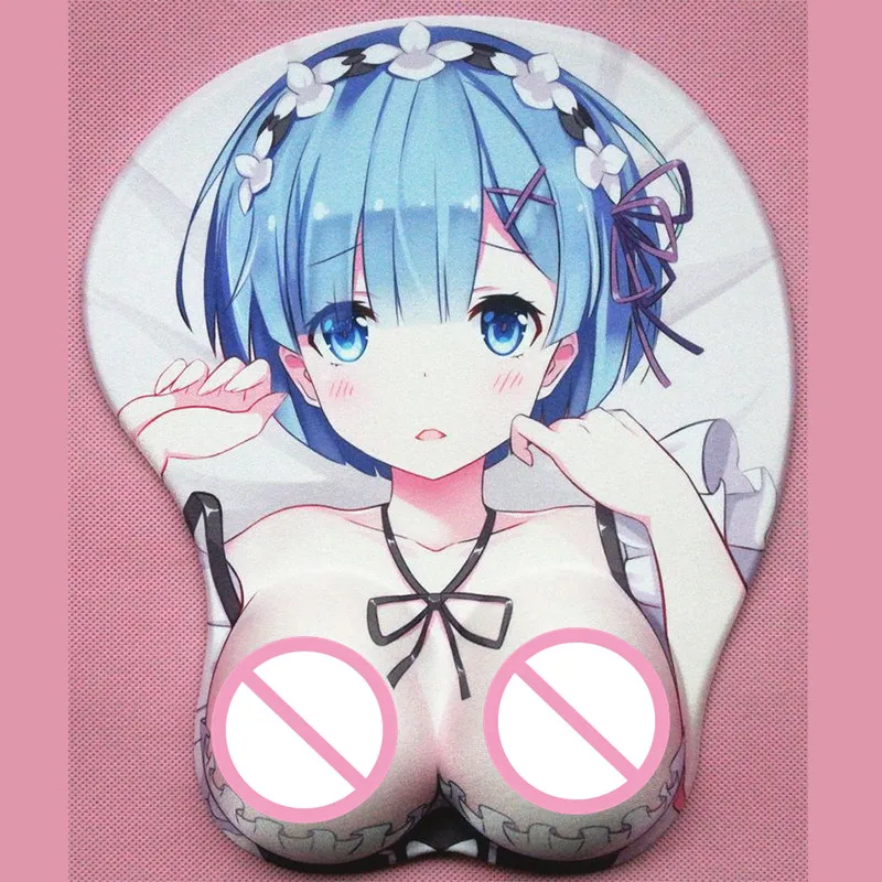 3D Soft Bust Wrist Rest Mat Re:Zero Rem Ram Mouse Pad Cosplay Props Sexy Mats 2 Styles | Тематическая одежда и униформа
