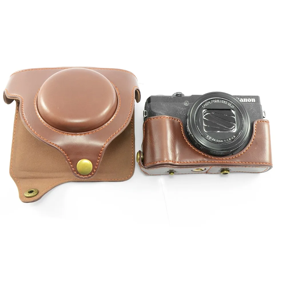 Точный чехол из искусственной кожи для цифровой камеры для Canon Powershot G5 X Mark II mark 2 G5X II G5X 2 с ремешком