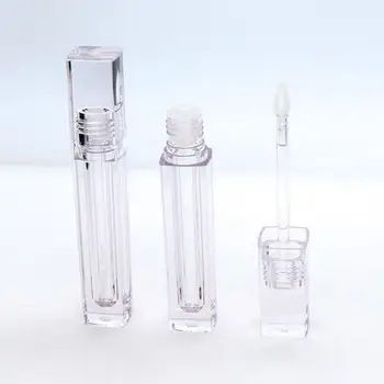 

1PC 5.5ml Square Lip Gloss Tube Clear Empty Refillable Plastic Lipstick Lip Balm Bottles Vials DIY Container MIni Size Wholesale