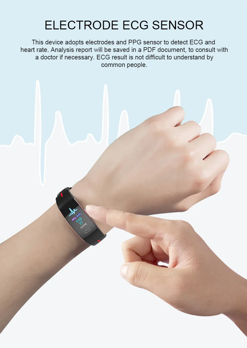 P3 умные часы PPG ЭКГ для мужчин и женщин спортивный браслет IP67 Smartwatch кровяное давление монитор сердечного ритма шагомер для IOS Android