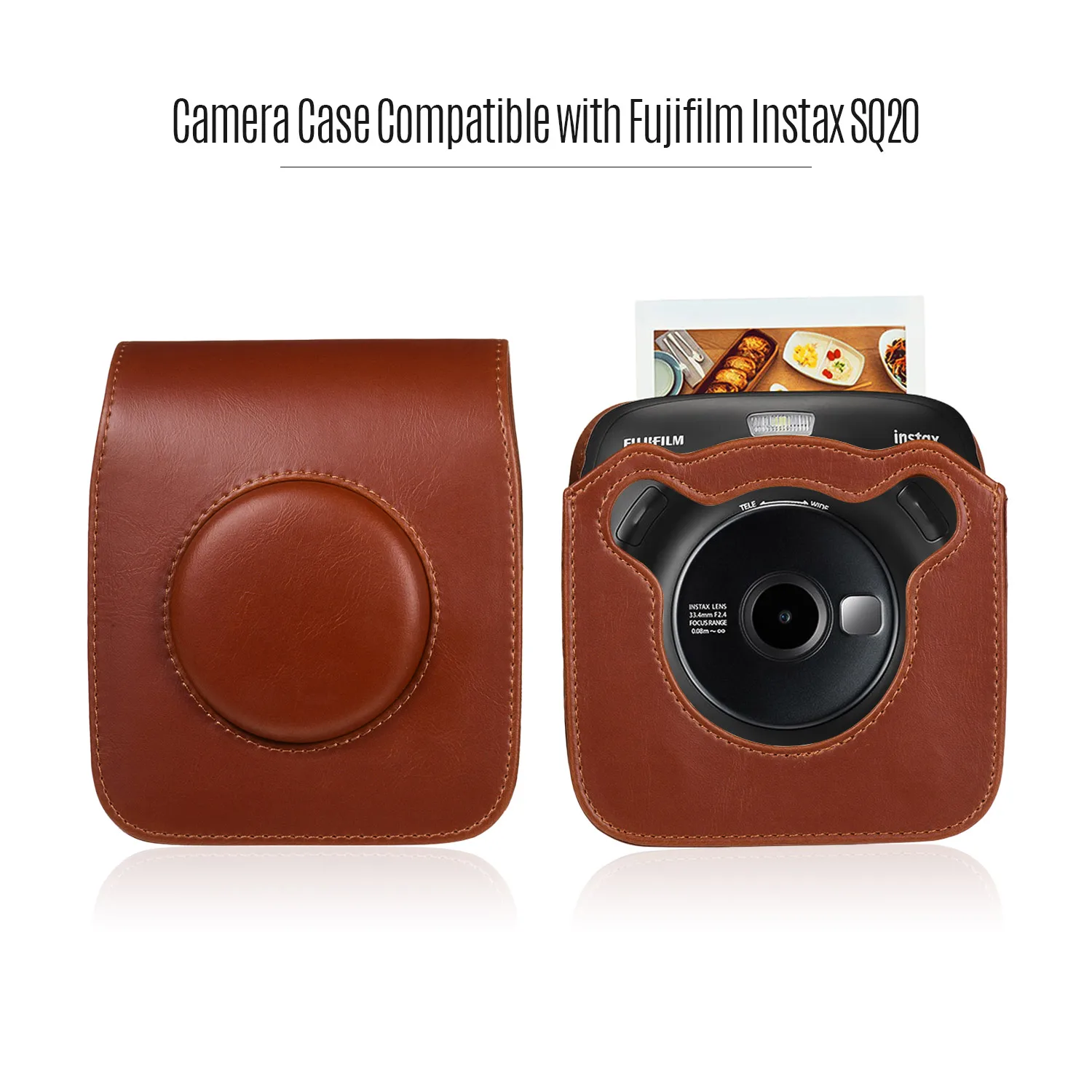 Чехол для камеры FUJIFILM Instax SQUARE SQ20 SQ10 из искусственной кожи, винтажный плечевой ремень, защитный чехол для камеры