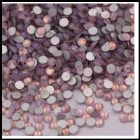Light Peach / Champagne AB Flat Back Nail Art Glue On Non Hotfix Rhinestones Glass Crystals Chatons Strass Stones Decoration