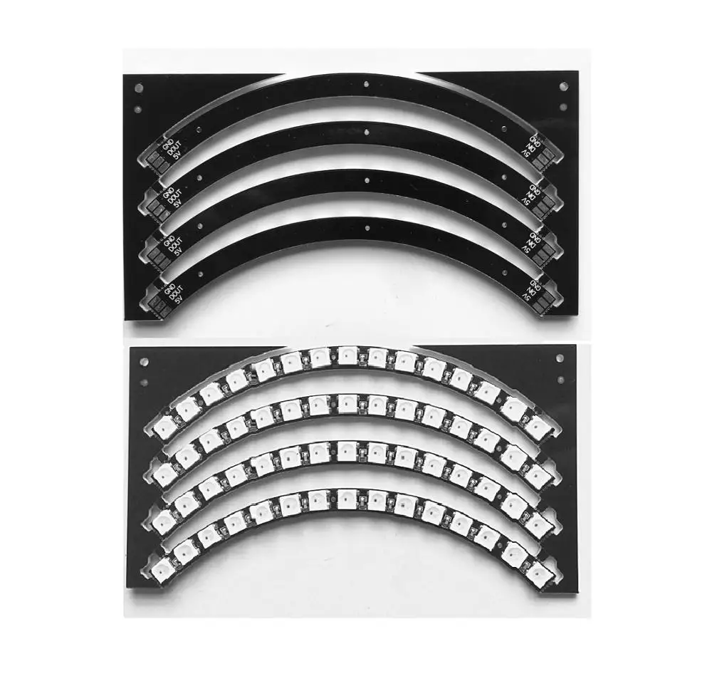 Кольцо настенные часы 60 X ультра яркая WS2812 5050 RGB панельная светодиодная лампочка для Arduino