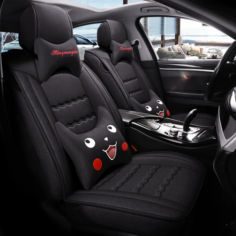 

Full Coverage flax fiber car seat cover auto seats covers for Audi a1 a3 a4 allroad quattro a5 tt a6l a6allro