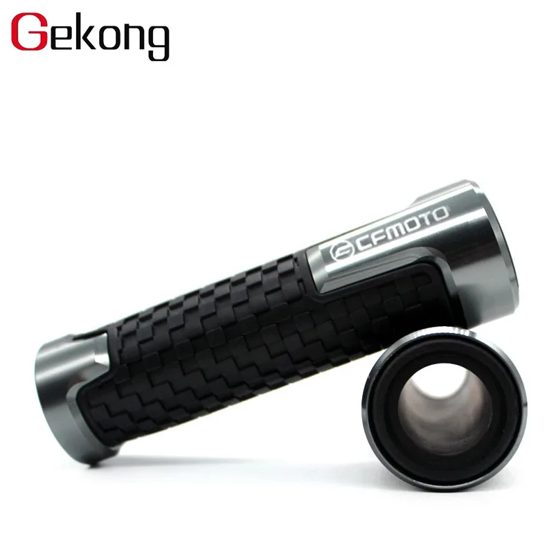 Подходит для CFMOTO 400NK 400 NK 650NK 650 NK высокие оценки аксессуары для мотоциклов сцепление с ЧПУ алюминий ПВХ Нескользящие ручки для руля - Цвет: Titanium
