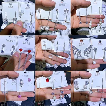 

30 Paris/lot novelty fashion women alloy earring lot vintage style cool design women jewelry earring wholesale 200729-119