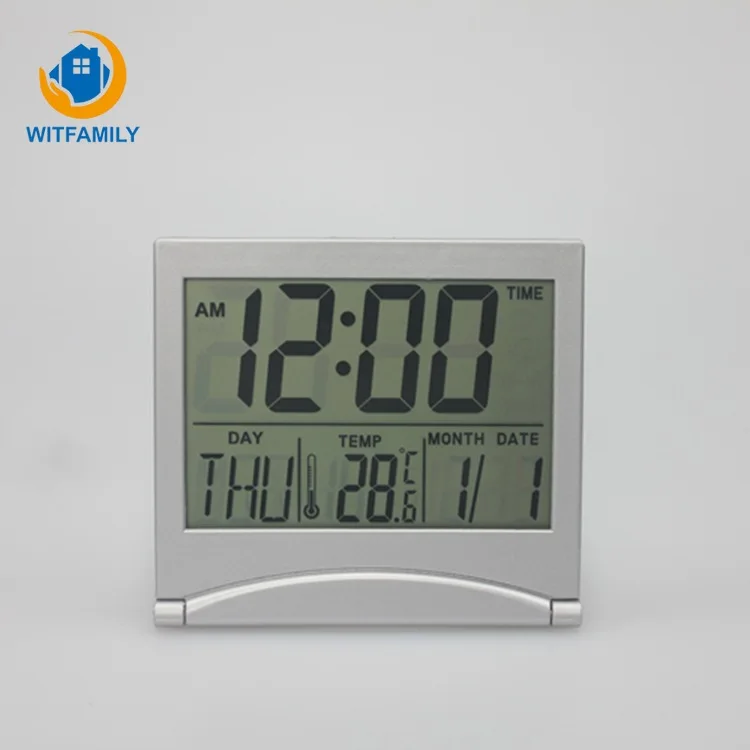 Creative Simple Clock Collapsible Calendar Ultra-thin Portable with Date Display Temperature Multi-function Alarm | Дом и сад