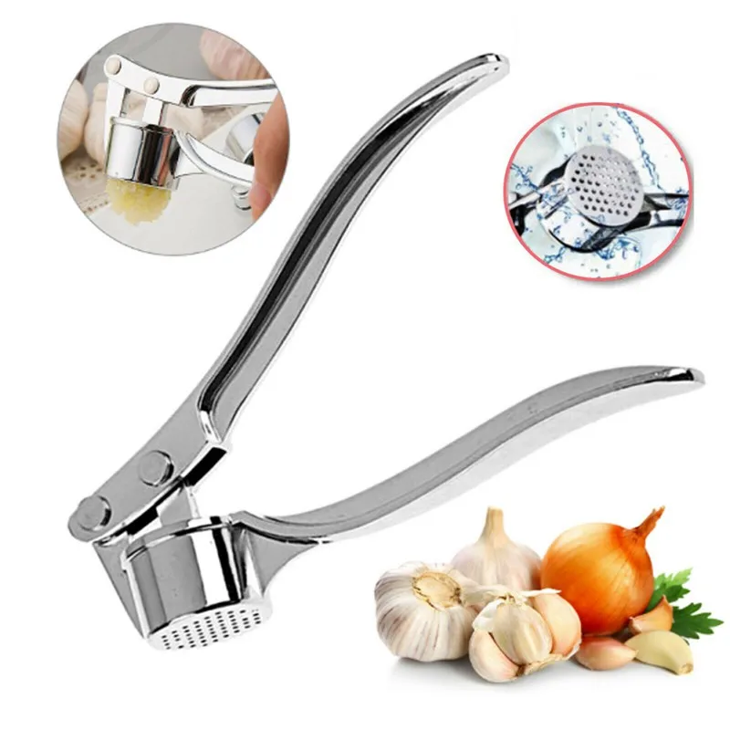 Stainless Steel Garlic Press Crusher Squeezer Masher Handheld Ginger Kitchen Cooking Utensil | Дом и сад