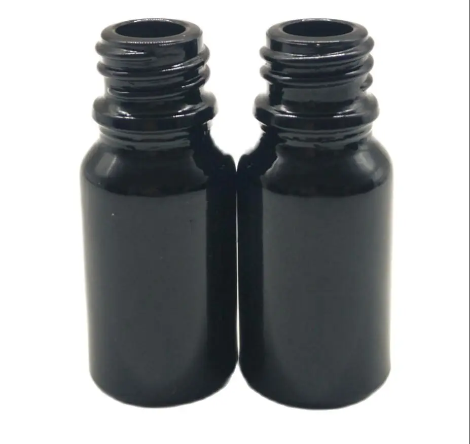 

15ml black empty glass bottle lotion emulsion essence oil liquid serum complex recovery skin care cosmetic packing