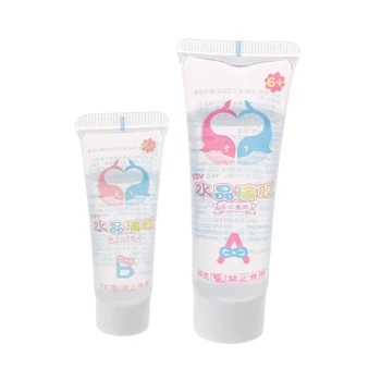 

1 Set Clear Resin Epoxy High Adhesive 3:1 AB Glue White For DIY Jewelry Making P0RE