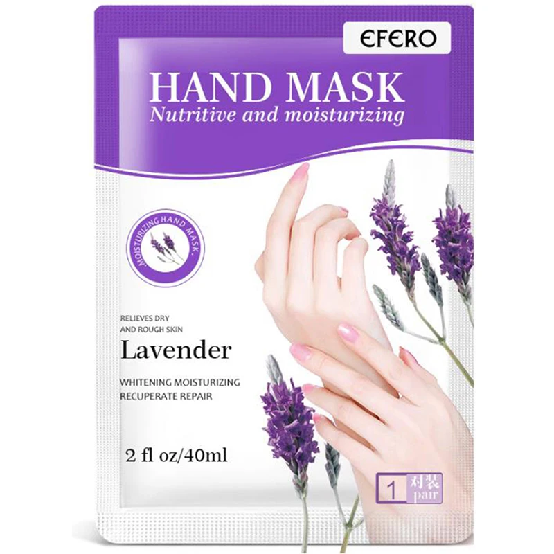 1Pair Lavender Hand Mask Gloves Cream Moisturizing Whitening Hand Spa Gloves Dead Skin Remover Hand Skin Care