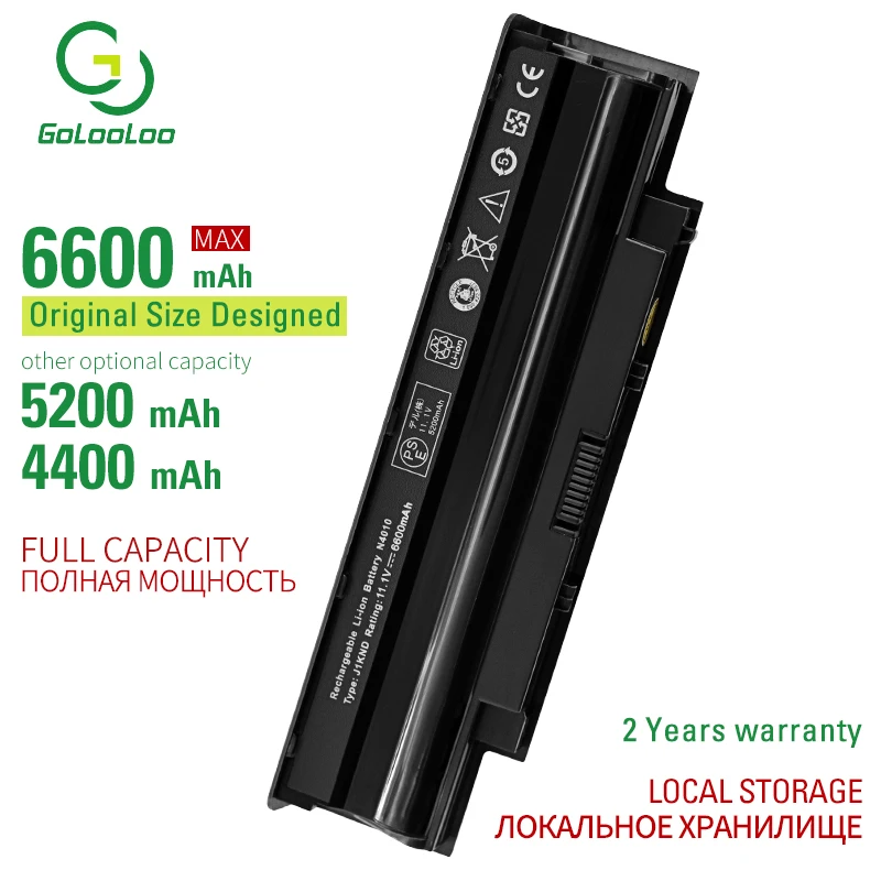 Аккумулятор для ноутбука Dell Inspiron N5010 6600 мАч Новая батарея N5110 N5020 N5030 N3110 M5030 N7010 N7110
