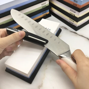 

GRINDER Whetstone 180-8000grit Angle guide Kitchen sharpening stone Fixed Diamond 3pcs/set Fast knife sharpener TAIDEA
