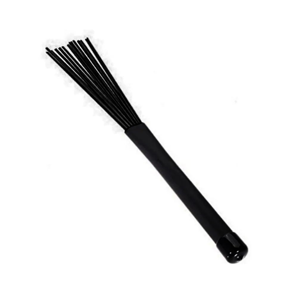 Adjustable Nylon Jazz Drum Brushes Retractable Drum Set Brush Sticks - Цвет: black