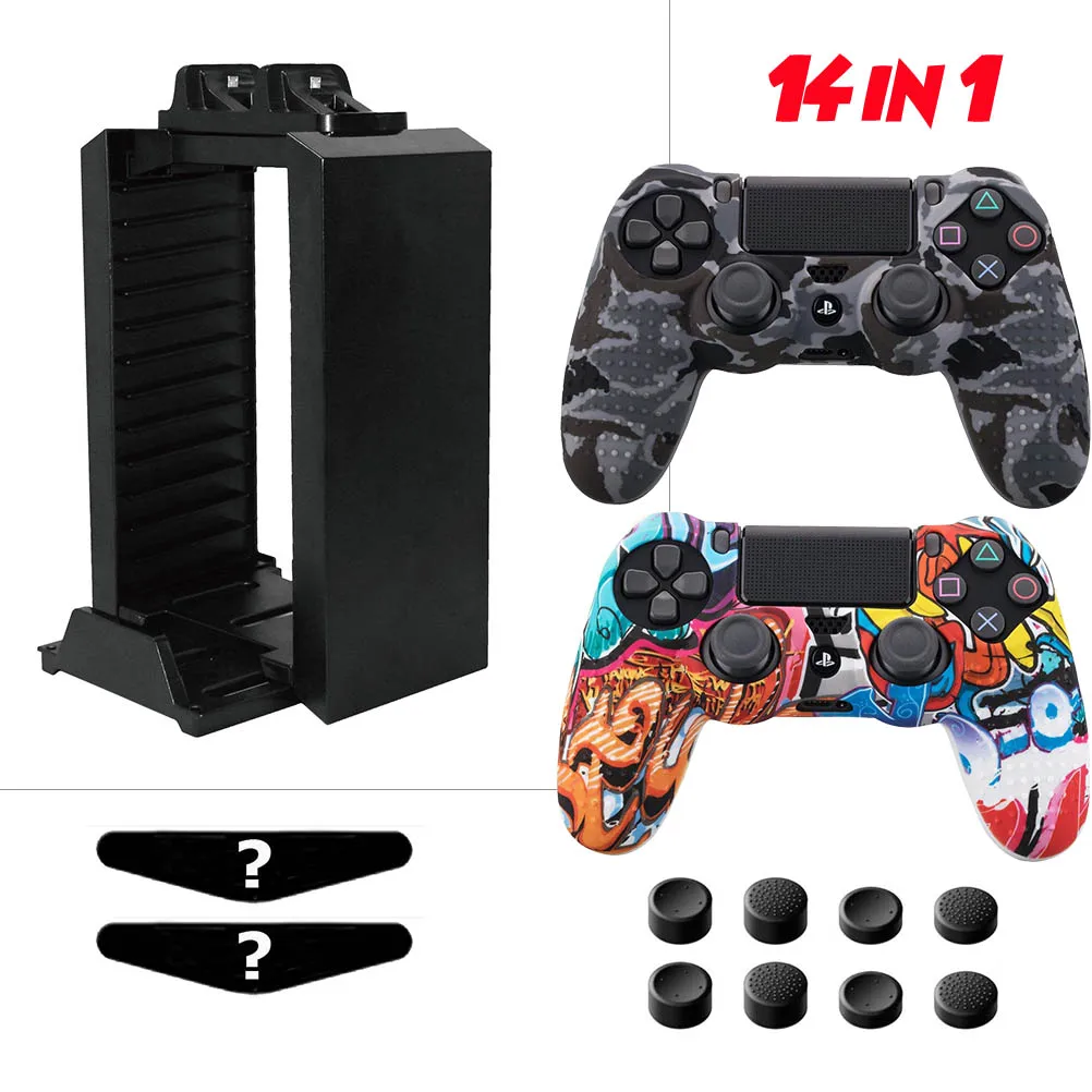 Игровой башенный держатель для PS4 с двойной зарядной док-станцией контроллера