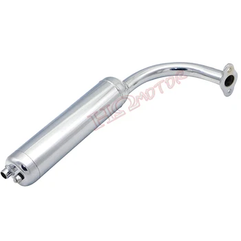 

Motorcycle Exhaust Pipe Muffler Durable Chrome For 48/66/70/80cc Motorized Bicycle Bike 2 Stroke Engine Motorcycle Accessories