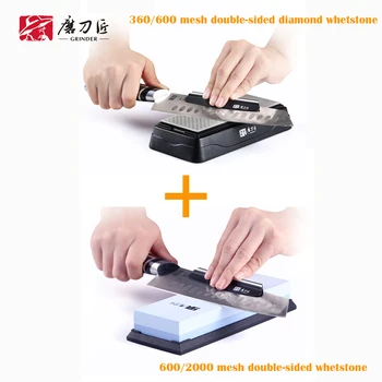 

360/600 mesh diamond sharpening whetstone and 600/2000 mesh whetstone sharpener combination set-TG0831+TG6260