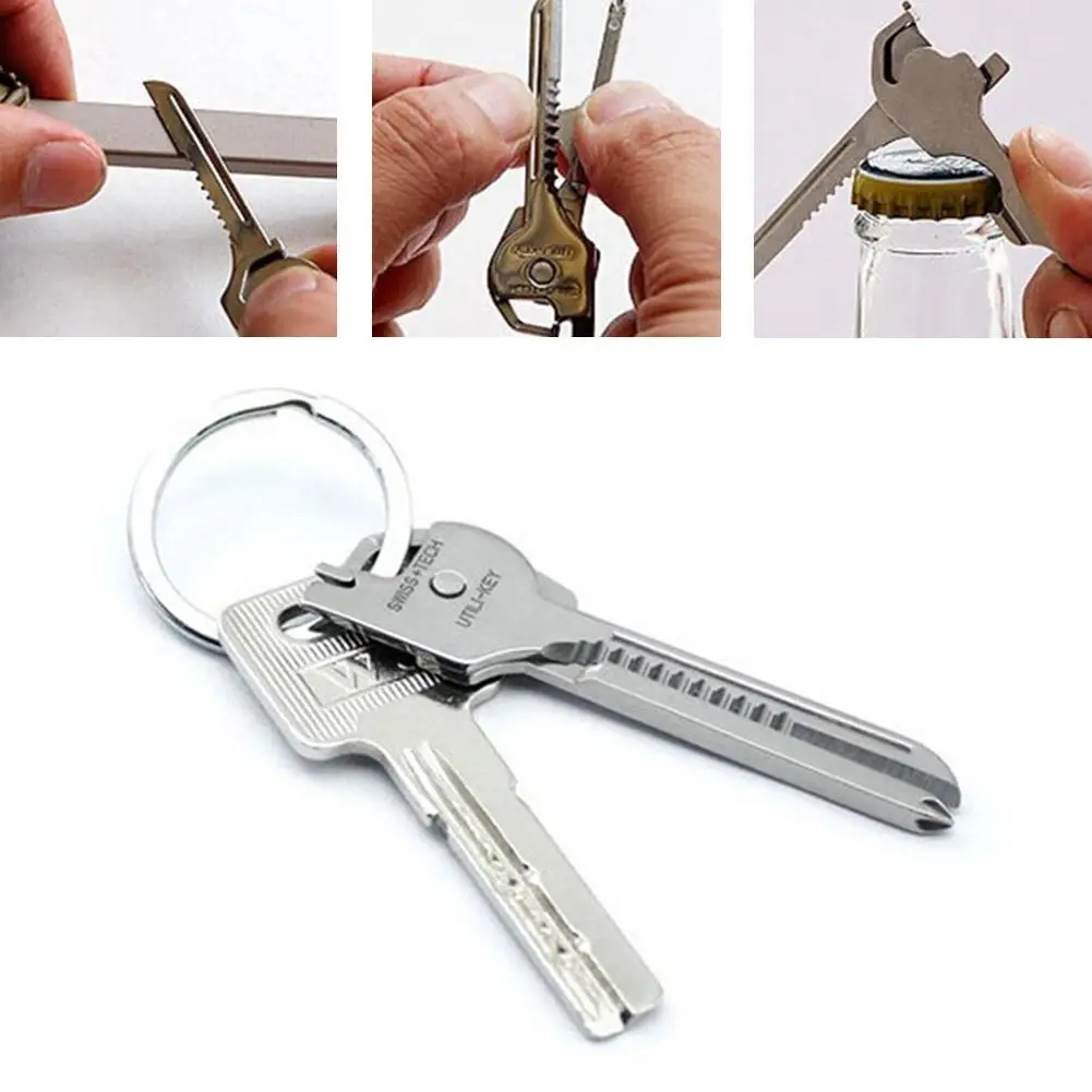 6 in 1 Multi-functional Ulti Key Knife Pocket Opener Keychain Kit Tool Survive Mini Tactical Screwdriver Gear | Дом и сад