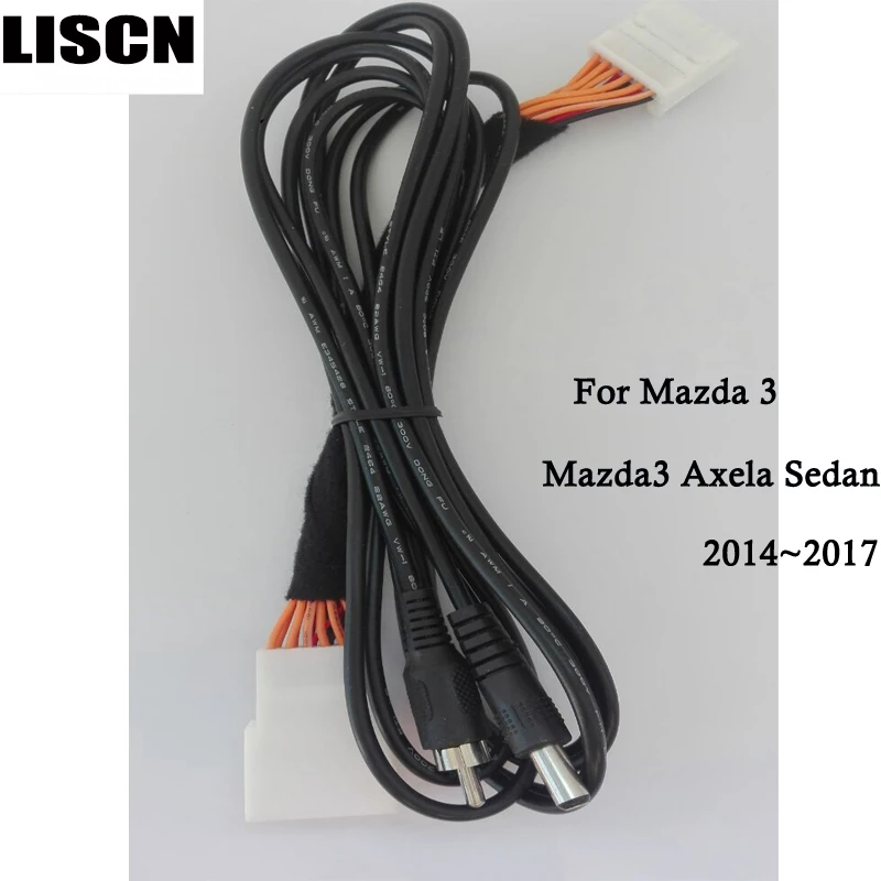 Переходник RCA для Mazda 3 Mazda3 Axela Sedan 2014 ~ 2017 12 контактов проводной кабель камера