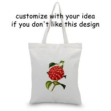 Сумка-тоут, Цветочная сумка, индивидуальная печать логотипа, ежедневное использование, DIY, хозяйственная сумка, холст, эко, многоразовая утилизация текста, логотип на заказ