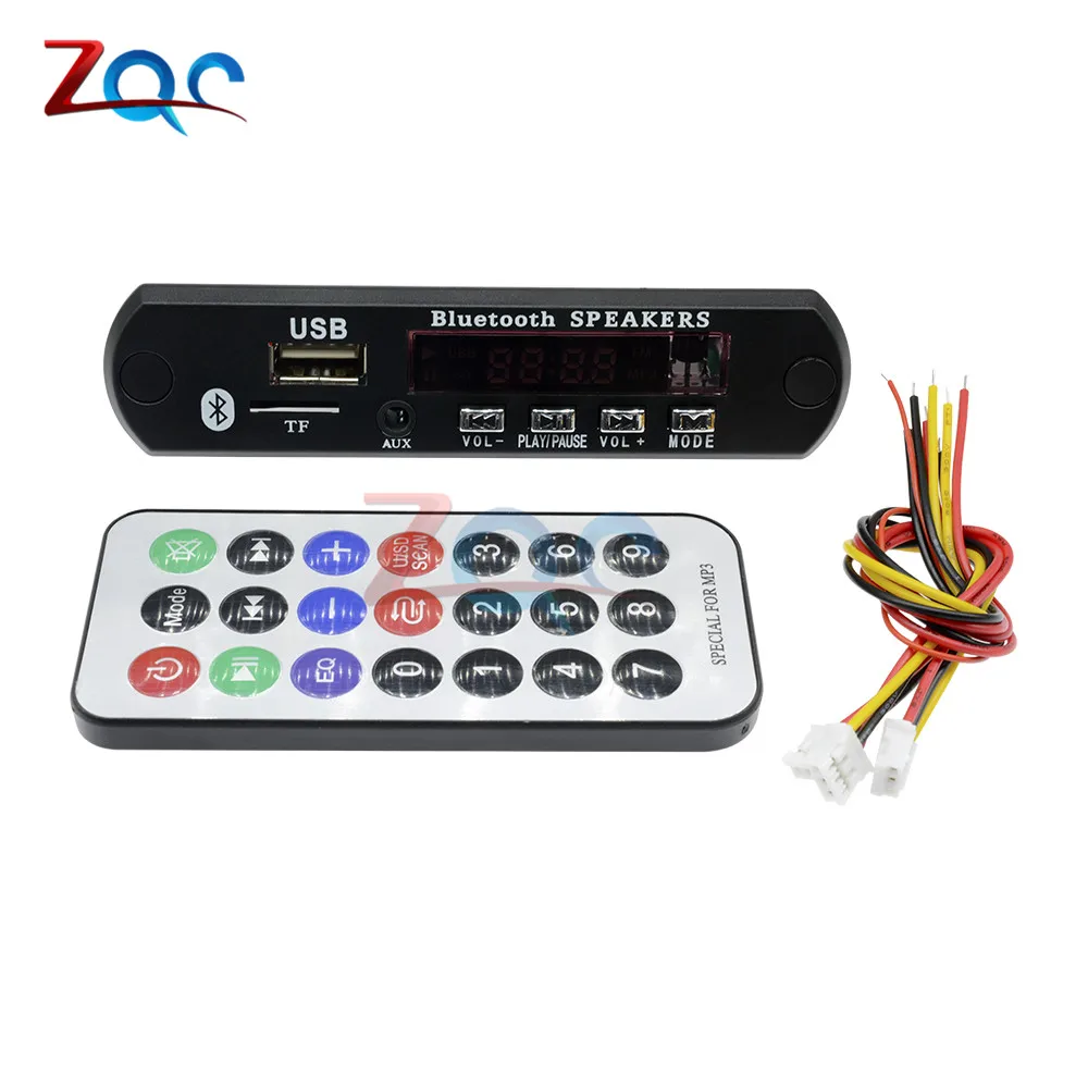 

Car USB Bluetooth Bluetooth Audio Module 5V 12V Wireless Bluetooth 4.1 MP3 WMA Decoder Board Wireless USB FM Aux Radio