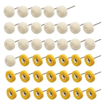 

40 Pieces of Nylon Polishing Wheel Set Scouring Pad Polishing Wheel for Polishing Jewellery and Polishing Set with 3Mm Mandrel