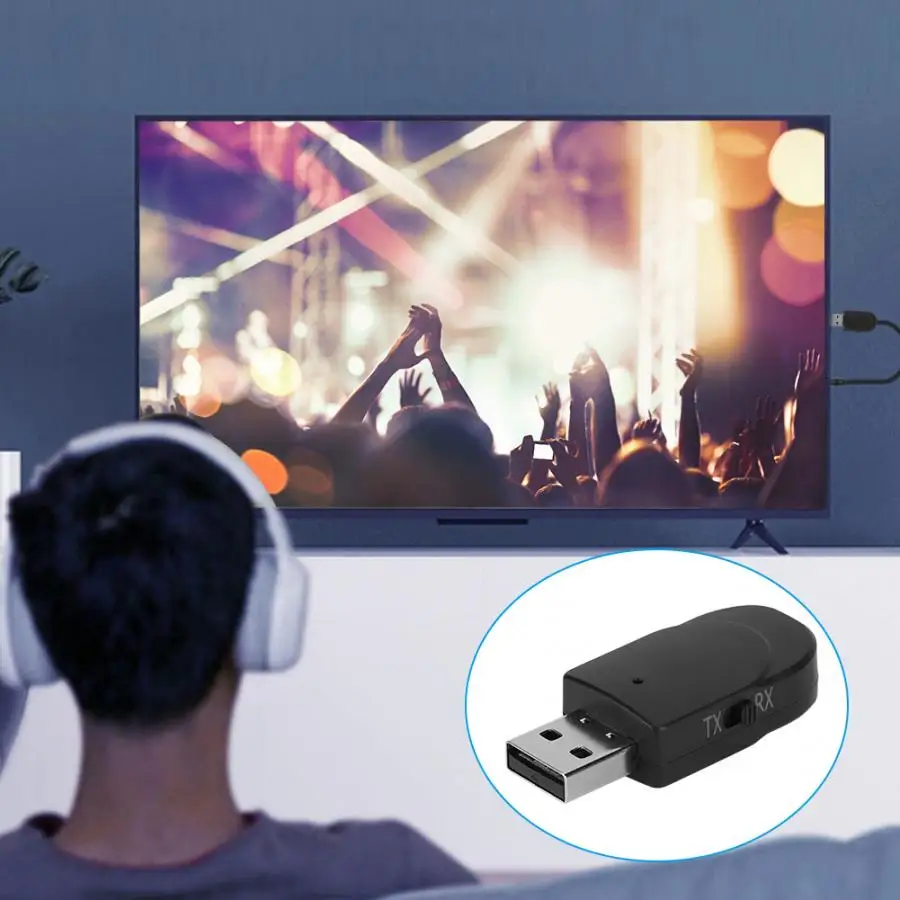 Bluetooth аудио приемник передатчик 2 в 1 USB стерео музыка беспроводной адаптер для автомобиля ТВ компьютер не нужно устанавливать драйвер