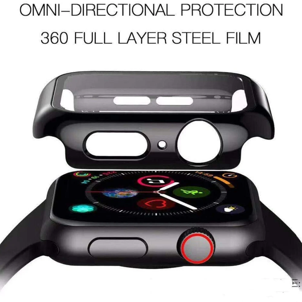 Glass + Cover For Apple Watch case 6/SE/5/4/3/2/1 iWatch 42mm 38mm bumper Tempered Glass for apple watch 44mm 40mm 42mm 38mm