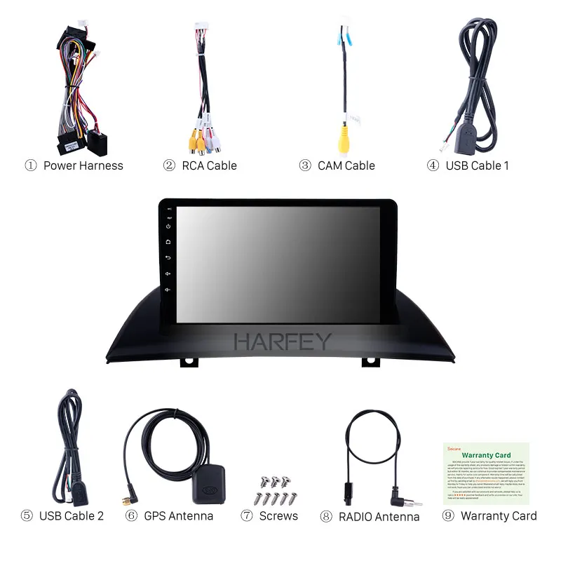 Cheap Harfey GPS Car Multimedia Player 2din For 2004-2012 BMW X3 E83 2.0i 2.5i 2.5si 3.0i 3.0si 2.0d 3.0d 3.0sd Android 9.0 With Music 1