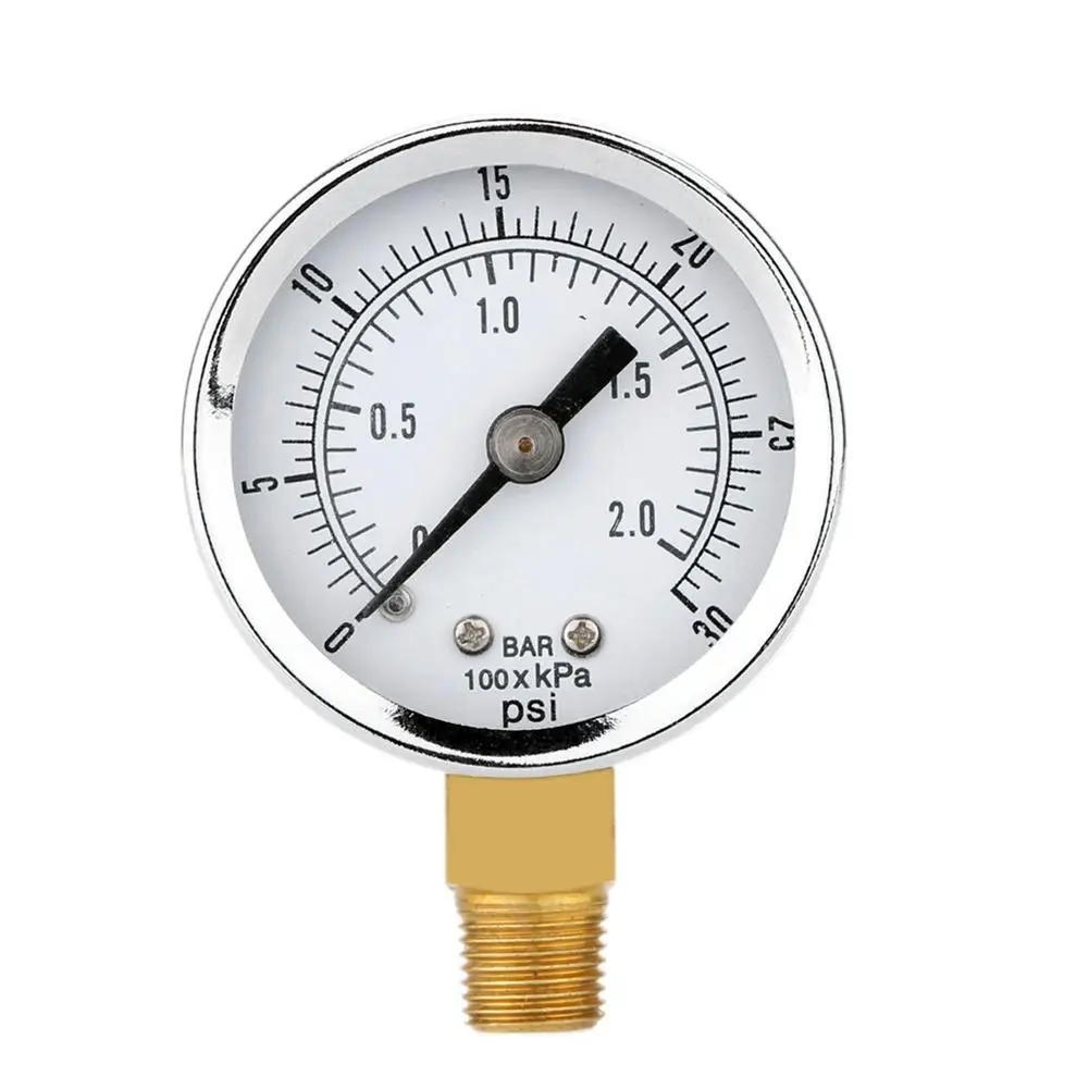 

0-30psi 0-2bar 40MM Diameters Pressure Gauge Fuel Air Compressor Meter Pressure Tester Manometer Pressure Measurer