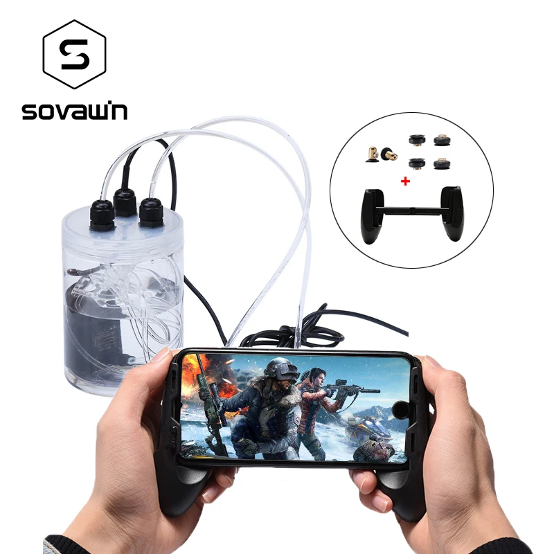 Sovawin Pubg контроллер Wate охлаждающий геймпад триггер l1r1 Кнопка огня для iphone 6 7 8 x xs