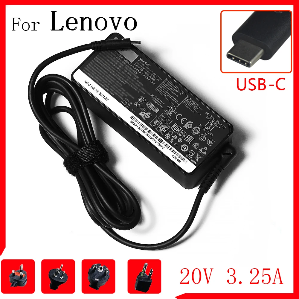20V 3.25A 65 Вт USB Тип C Ac адаптер питания зарядное устройство для Lenovo Thinkpad X1 углерода