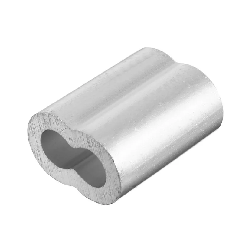 ELEG-100pcs 3/16 дюйма(5 мм) Диаметр троса алюминиевый сплав втулки зажим фитинги кабель щипцы