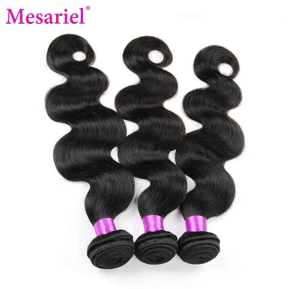 Hb3d1dfa661de4f4fb9be32f5642cd78bd Mesariel Body Wave Bundles With Closure Brazilian Hair Weave 3 4 Bundles With Closure Non Remy Human Hair Bundles With Closure